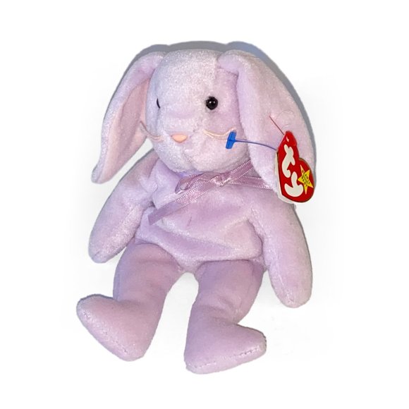 Vintage 1997 Ty Beanie Baby FLOPPITY Purple Rabbit w/ Tag - Rare Plush #4118 - Picture 1 of 5